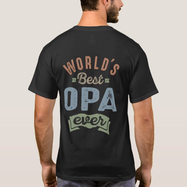 T-shirt Opa Worlds Best (Dos)