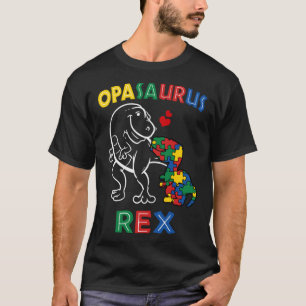 T-shirt Opasaurus Sensibilisation Autisme Opa Grand-Père D
