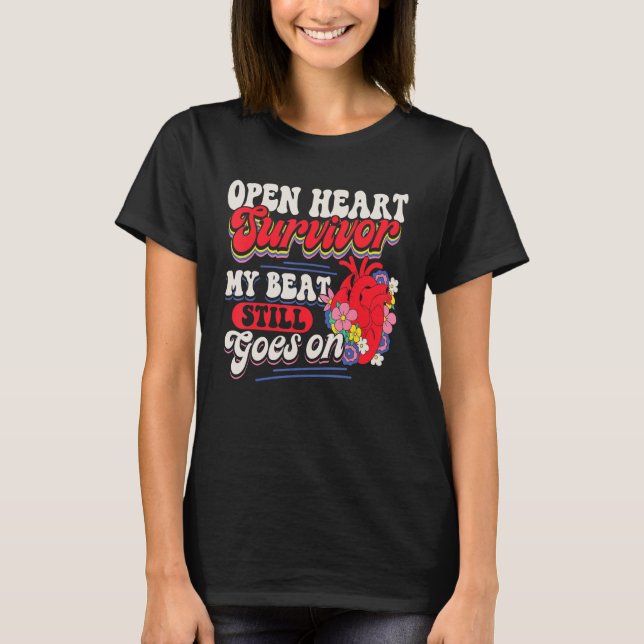 T-shirt Open Heart Surgery Bypass Awareness Heart There Is (Devant)