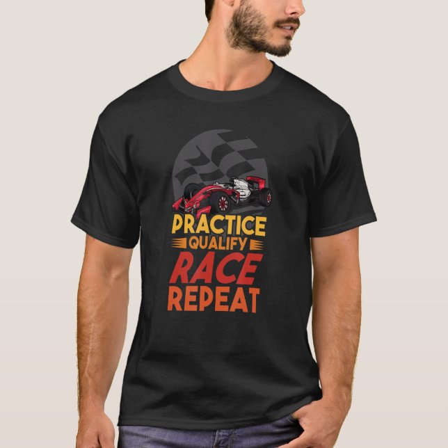 T-shirt Open Wheel Formula Racing Car Practice Qualify Rac (Devant)