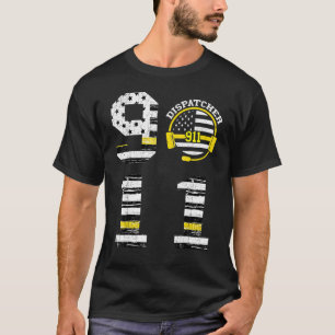 T-shirt Opérateur 911 Dispatch Drapeau américain Police U