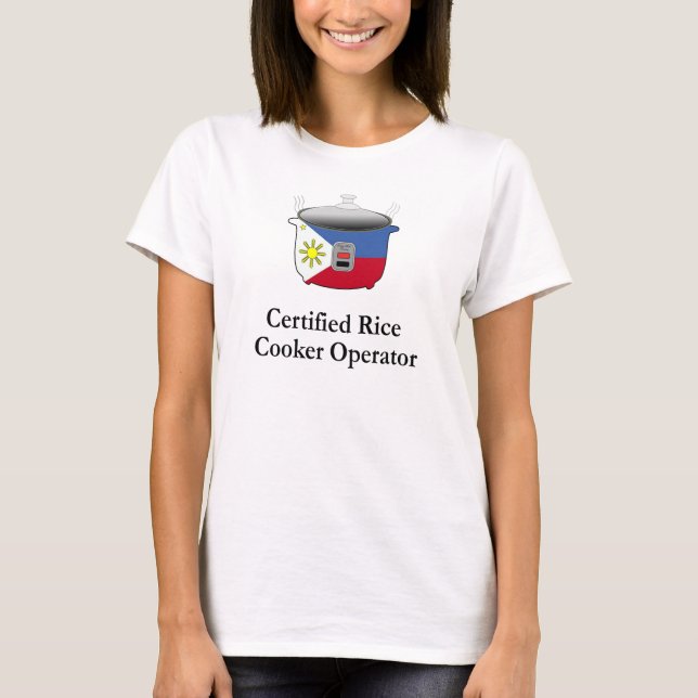 T-shirt Opérateur certifié de cuiseur de riz (Devant)