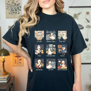 T-shirt Opérateur d'appel d'urgence drôle Silly Goose Disp