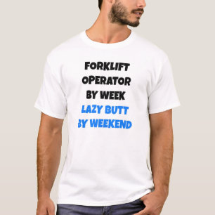 T-shirt Opérateur de chariots élévateurs à boutons Lazy