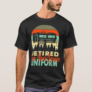 T-shirt Opérateur De Plante D'Énergie Retraité Camping Rv 
