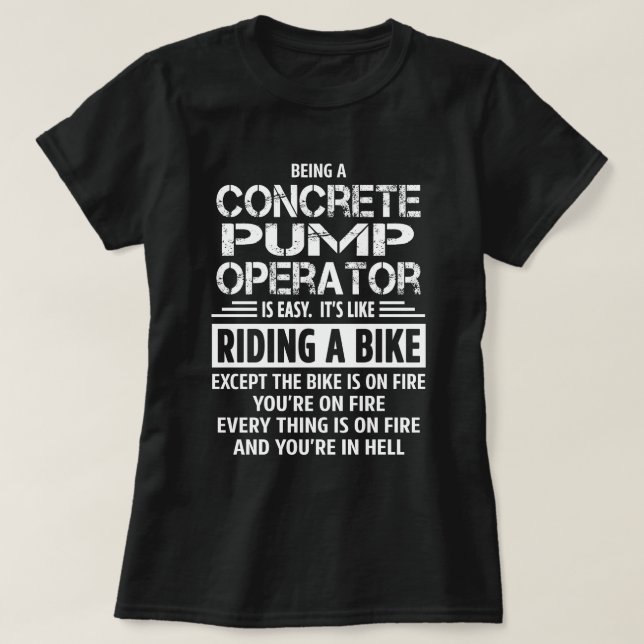 T-shirt Opérateur de pompe en béton (Design devant)