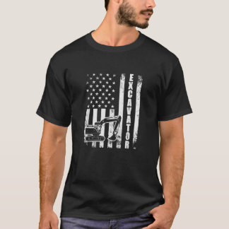 T-shirt Opérateur d'équipement lourd Excavateur Funny USA 