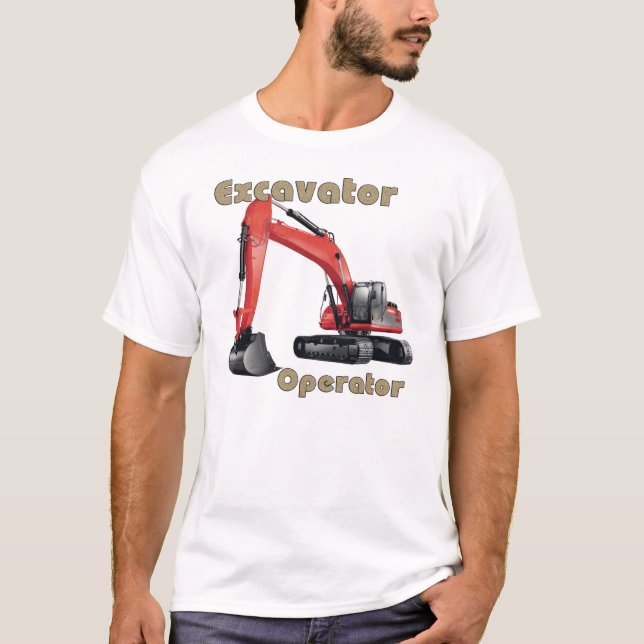 T-shirt Opérateur d'excavatrice (Devant)