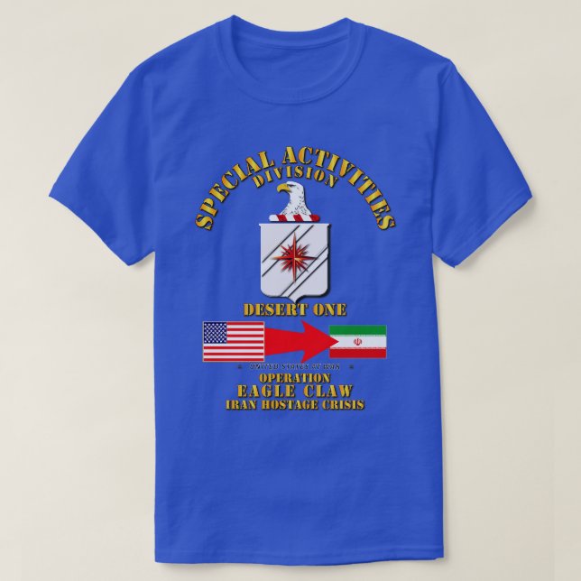 T-shirt Opération Eagle Claw Iran CIA SAD (Design devant)