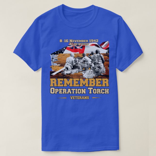 T-shirt Opération Torch 1942 rappelez-vous le jour (Design devant)