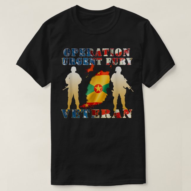 T-shirt Opération Urgent Fury Combat Vétérinaire Grenade C (Design devant)