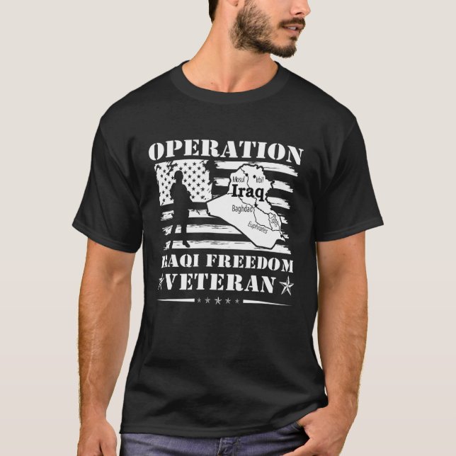 T-shirt Opération vétéran Liberté Irakienne Oif Combat Le  (Devant)
