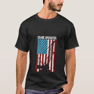 T-shirt Opératrice de grue féminine Crochet de levage Patr