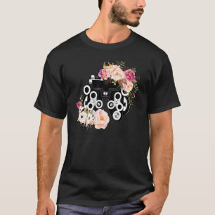 T-shirt Ophtalme ophtalmique optométriste floral