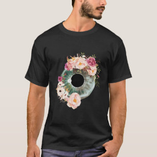 T-shirt Ophtalmolo de l'oeil optométriste floral