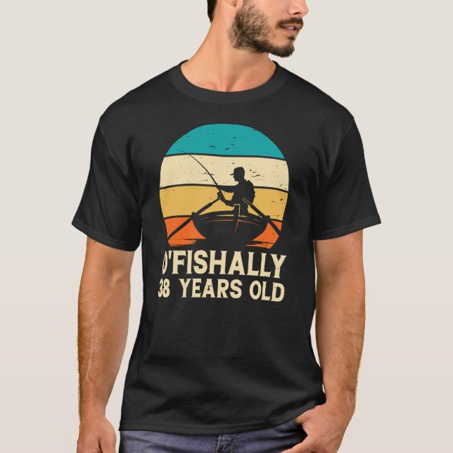 T-shirt O'poisson 38 ans drôle rétro (Devant)
