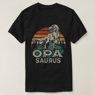 T-shirt Oposaurus Dinosaur Grandpa Saurus Fête des pères 