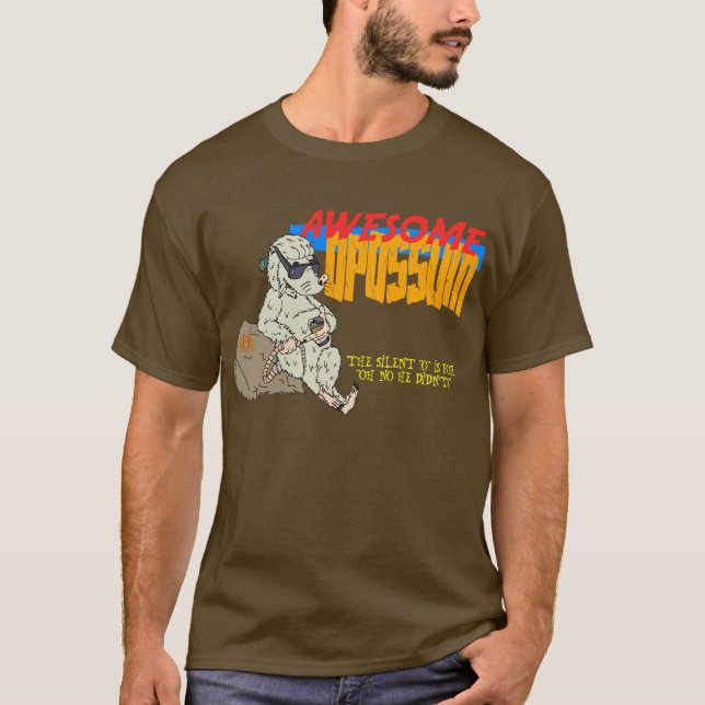 T-shirt Opossum impressionnant (Devant)