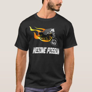 T-shirt Opossum impressionnant de cavalier de vélo