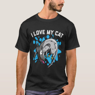 T-shirt Opossum J'aime Mon Chat Opossum