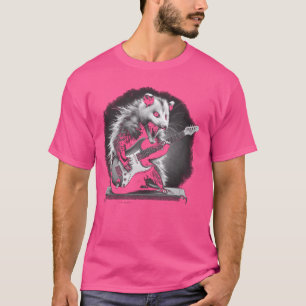 T-shirt Opossum Jouer Guitare Rock et Roll Rock Star Homme