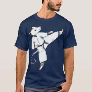 T-shirt Opossum karaté sport femmes homme aquarelle