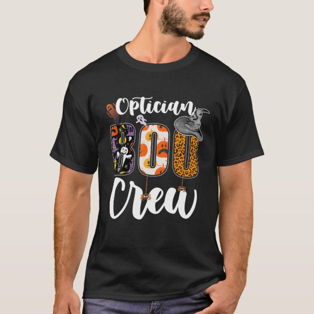 T-shirt Opticien Boo Crew Ghost Drôle Opticien Halloween M (Devant)