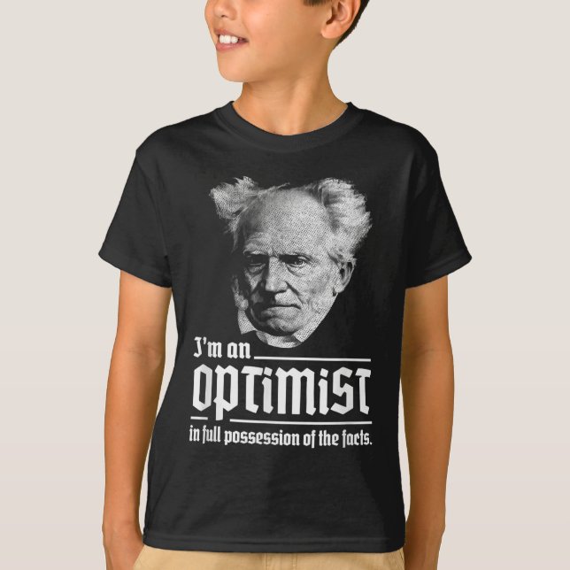 T-shirt Optimiste Arthur Schopenhauer Pessimisme Pessimist (Devant)