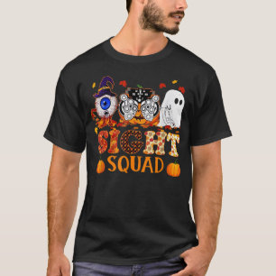 T-shirt Optométriste Halloween Sight Squad sorcier Citroui