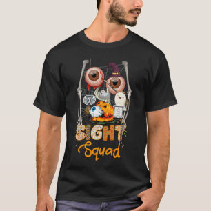 T-shirt Optométriste Halloween Sight Squad sorcier Citroui
