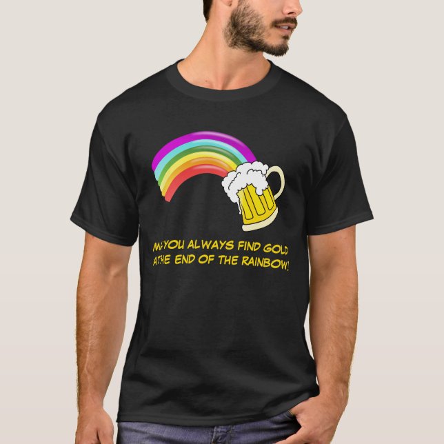 T-shirt Or à l'extrémité de l'arc-en-ciel (Devant)