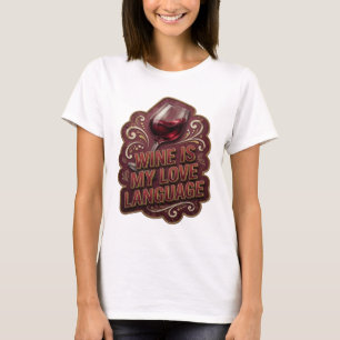 T-shirt Or Art à Porter « Le Vin Est Mon Langage Amoureux
