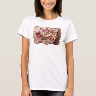 T-shirt Or Art à Porter Or Doré WINE AND DINE