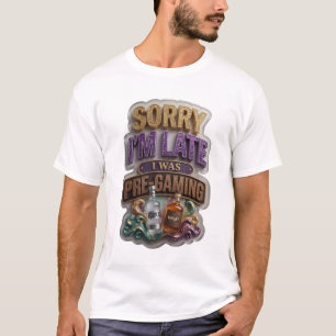 T-shirt Or Art à Porter Or Tendance J'ÉTAIS EN PRÉ-PARTIE