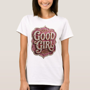 T-shirt Or Attrayant Or BONNE FILLE Design Moderne