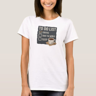 T-shirt Or & Beau Gold CAFÉ D'ABORD SAUVER LE MONDE