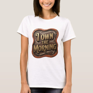 T-shirt Or brut Edge J'APPARTIENS LE MATIN Texte Art 3D