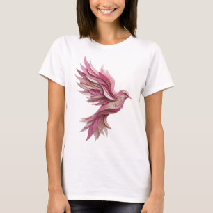 T-shirt Or classique PINK BIRD conception personnalisée