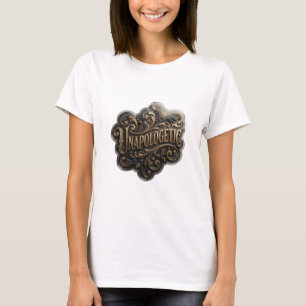 T-shirt Or classique Texte en 3D sans excuses Art