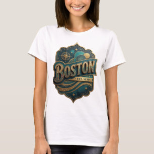 T-shirt Or Cool Gold BOSTON EST 1630 Art à Porter