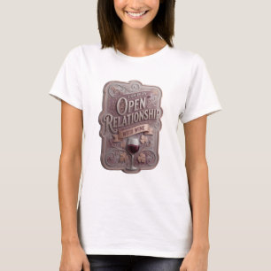 T-shirt Or Crisp Gold JE SUIS EN RELATION OUVERTE AVEC LE 
