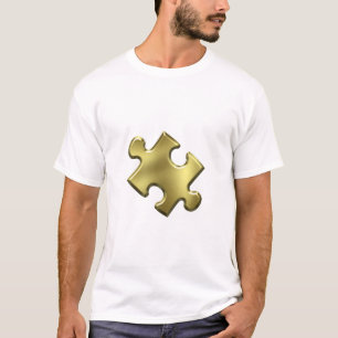 T-shirt Or de morceau de puzzle d'autisme