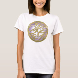 T-shirt Or de Supergirl et logo pourpre de cercle