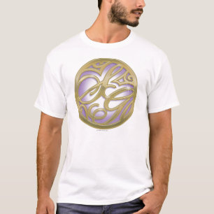 T-shirt Or de Supergirl et logo pourpre de cercle