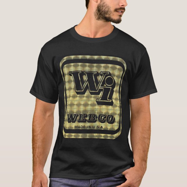 T-shirt Or de Webco BMX sur le noir (Devant)