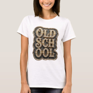 T-shirt Or frappant Conception personnalisée OLD SCHOOL