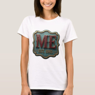 T-shirt Or Icône ME EST 1985 Design Gras