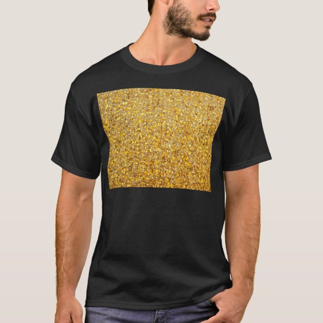 T-SHIRT OR MODERNE FRAIS AVEC DES PARTIES SCINTILLANTES (Devant)