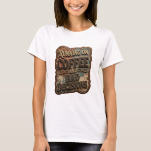 T-shirt Or Or PUR EN CAFÉ ET MAUVAISES DÉCISIONS v2