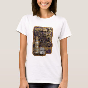 T-shirt Or Or RUNNING SUR VODKA ET MAUVAISES DÉCISIONS